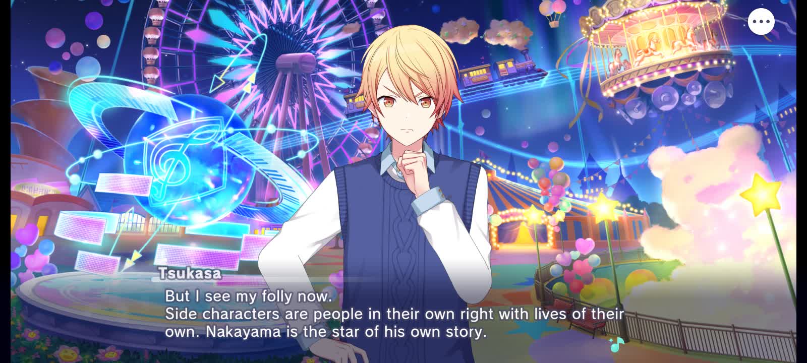 Instead of treating Nakayama as a negligible background element, Tsukasa needs to place the character into the spotlight and imagine a full life story in order to shape a more realistic image of his.